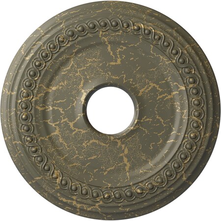 Ekena Millwork Classic Ceiling Medallion (Canopies up to 12 3/4"), 18 5/8"OD 4"ID x 1 1/8"P, Witch Hazel Crackle CM19CLWHC